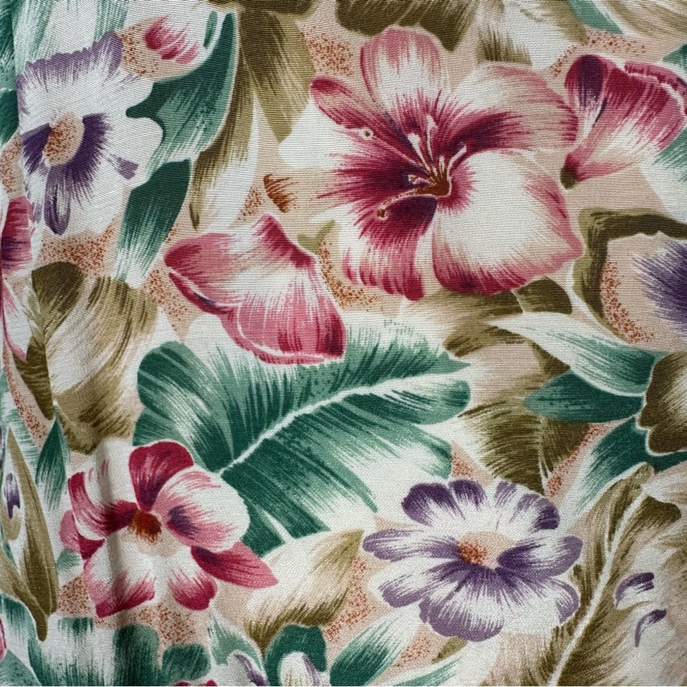 Liz Claiborne Dress Maxi Floral 90’s Vintage 14 - Picture 4 of 7